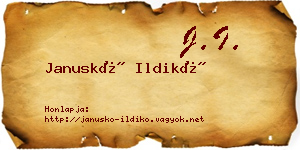 Januskó Ildikó névjegykártya