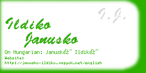 ildiko janusko business card